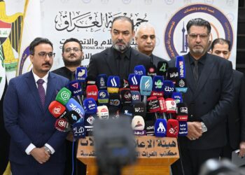 المؤتمر الصحفي لرئيس هيأة الإعلام والاتصالات من كربلاء المقدسة