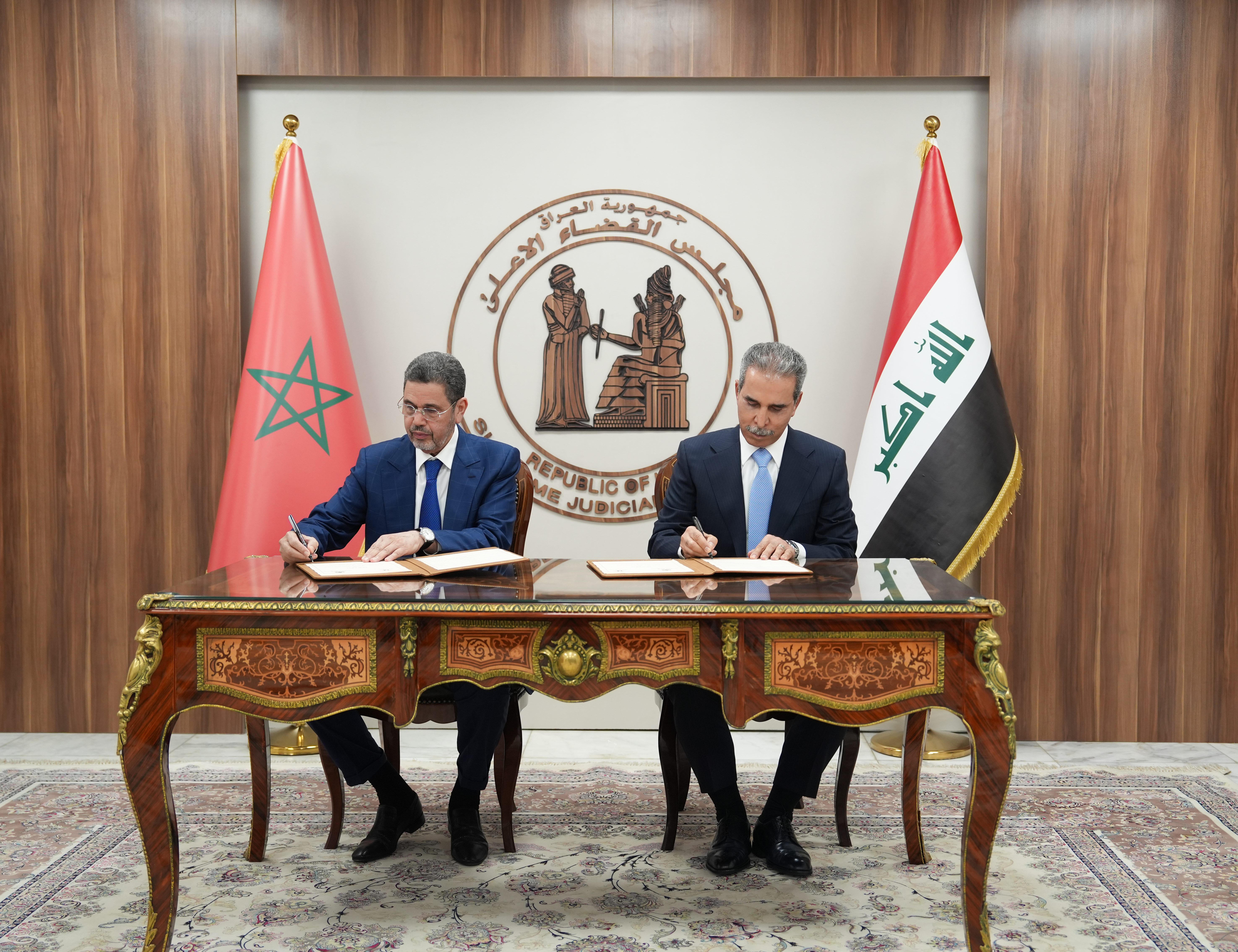 القضاء العراقي والمغربي يوقعان مذكرة تفاهم لتعزيز التعاون المشترك
