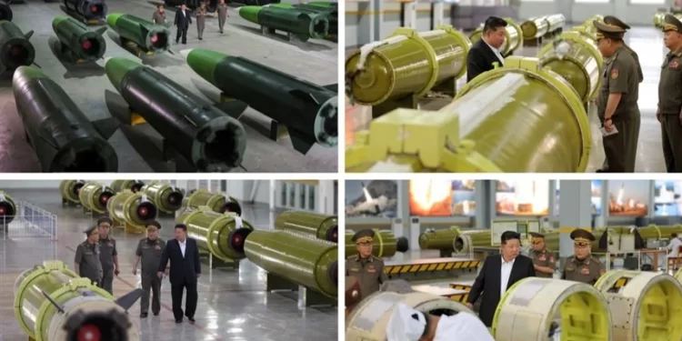 زعيم كوريا الشمالية يتفقد خط إنتاج جديد للصواريخ