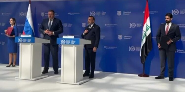 العراق وروسيا يوقعان مذكرة تفاهم لتعزيز التعاون في مجالات العمل والحماية الاجتماعية