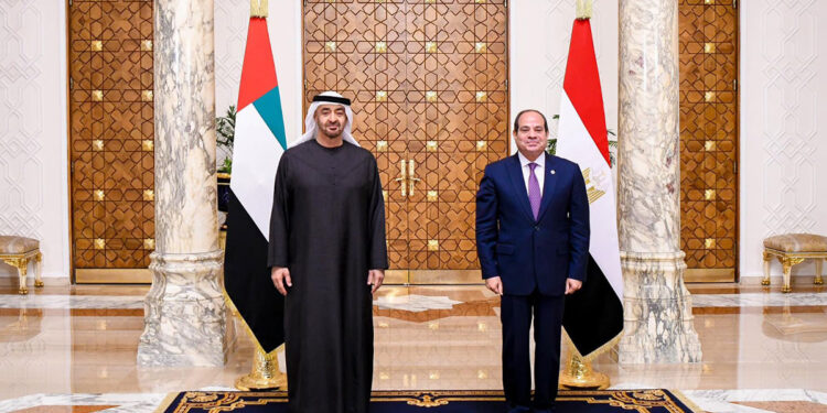 الرئيسان (المصري والإماراتي) يبحثان العلاقات والتطورات في المنطقة
