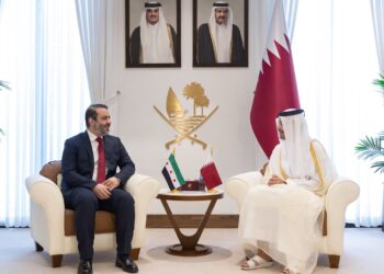 لقاء بين وزير خارجية قطر ونظيره السوري