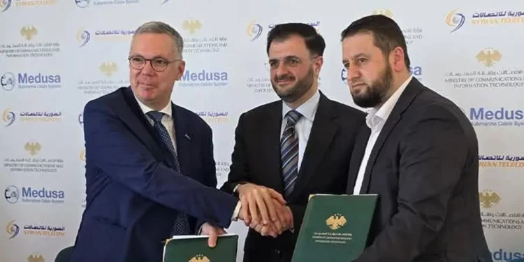 سوريا توقع اتفاقية لإنزال أول كابل بحري دولي