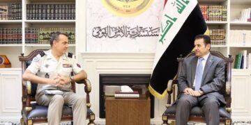 الأعرجي يستقبل قائد بعثة حلف الناتو في العراق