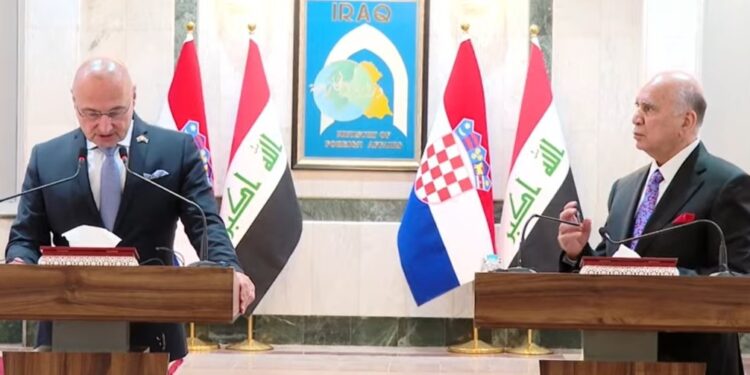 العراق وكرواتيا يبحثان إعفاء الدبلوماسيين وتعزيز التعاون في الطاقة والتجارة