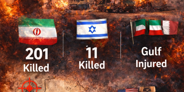 بالأرقام الكاملة: كم قتيلاً؟ كم صاروخاً؟ وأي أسلحة استُخدمت في الحرب الممتدة من طهران إلى تل أبيب والخليج؟