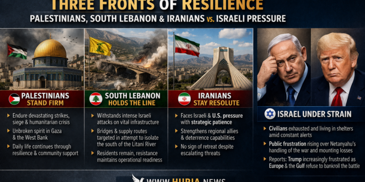 ثلاث جبهات للصمود… مقابل ضغط داخلي إسرائيلي وتباين دولي في دعم الحرب