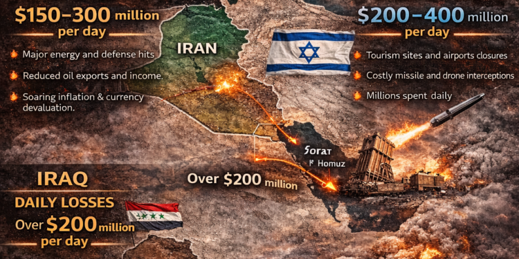 تكلفة الحرب: مليارات الدولارات تحترق مع تصاعد الصراع بين إيران والولايات المتحدة وإسرائيل واهتزاز اقتصاد الشرق الأوسط