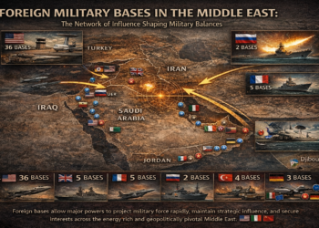 خريطة القواعد العسكرية الأجنبية في الشرق الأوسط… شبكة النفوذ التي تدير التوازنات العسكرية