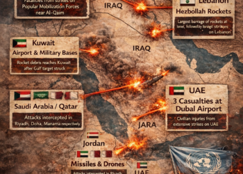 تقرير أمني دولي شامل: تموجات حرب الشرق الأوسط تتسع على أكثر من جبهة… غارات في العراق ولبنان ودول الخليج ، والأمم المتحدة في دوامة ضعف