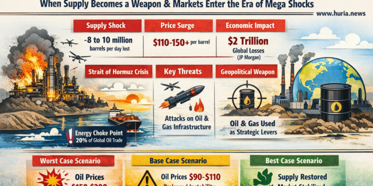 أزمة الطاقة العالمية 2026… حين تتحول الإمدادات إلى سلاح وتدخل الأسواق عصر الصدمات الكبرى