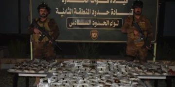 إحباط تهريب مخدرات عبر “بالون هوائي” على الحدود العراقية غرب الأنبار