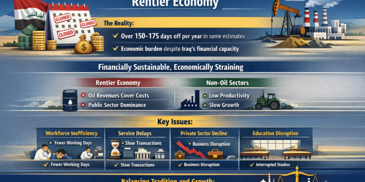 العطل في العراق… كلفة صامتة تُضعف اقتصاداً ريعيّاً