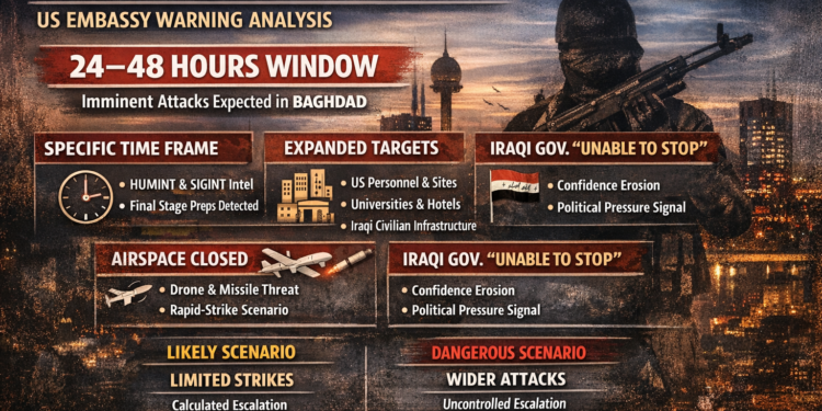 إنذار الـ48 ساعة: قراءة استخبارية لتحذير واشنطن… هل تتحول بغداد إلى ساحة الرسائل الأخيرة؟