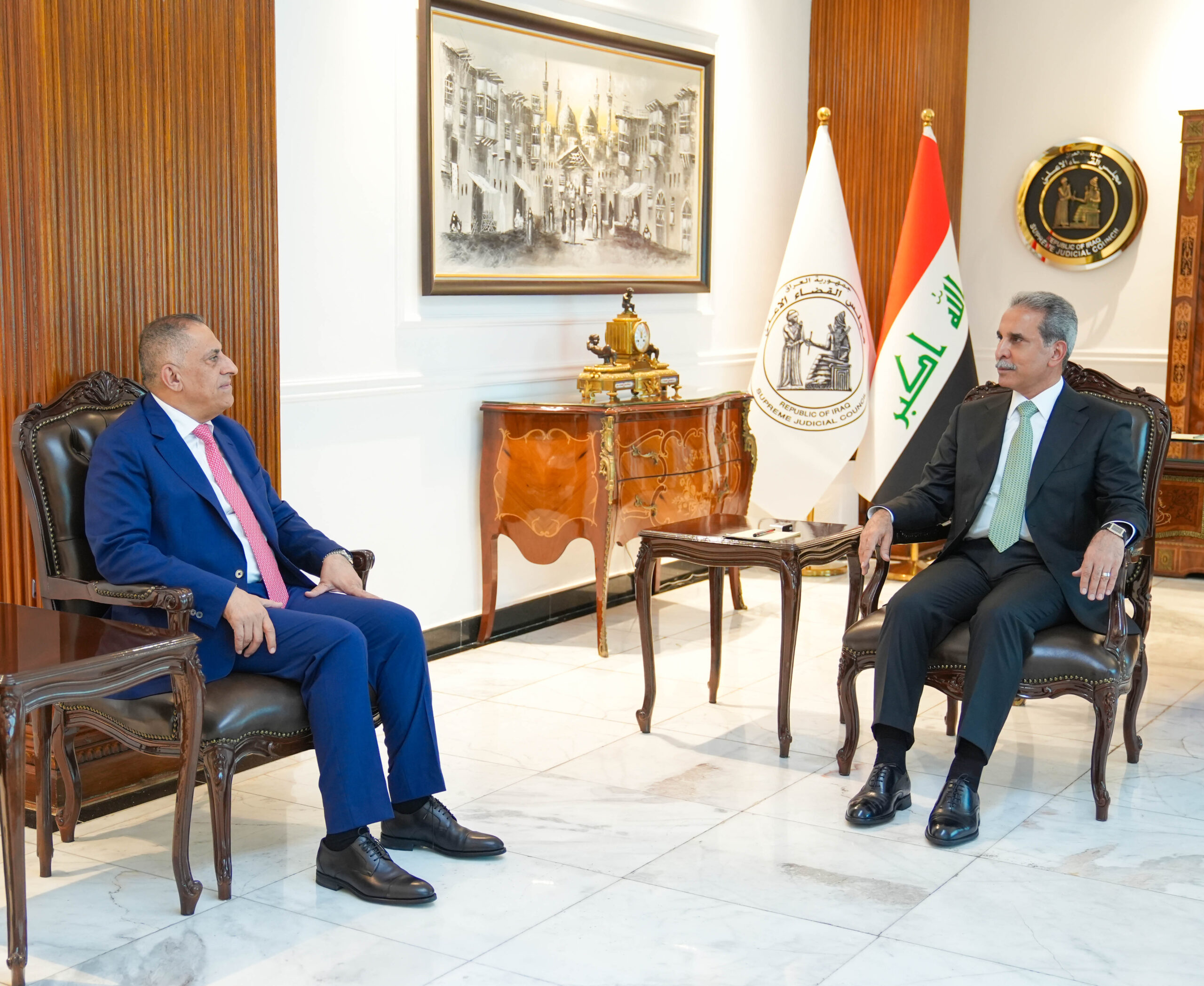 زيدان والعبودي يبحثان تعزيز سيادة القانون وحماية السلم المجتمعي.. تنسيق قضائي ـ أمني في مرحلة حساسة