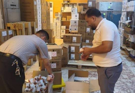 ضبط أكثر من نصف مليون مادة دوائية وطبية مخالفة داخل مخزن ببغداد