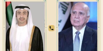 وزير الخارجية ونظيره الإماراتي يبحثان العلاقات العراقية – الخليجية وتطورات المنطقة