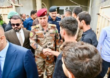 وفد رفيع من مكافحة الإرهاب يحضر مجلسَي عزاء شهيدين في كركوك